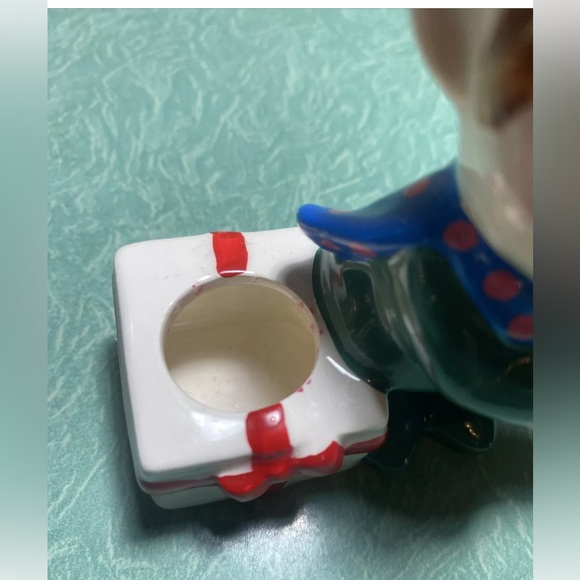 Vintage 60's MCM Napco Ceramic Christmas Elf Candle Holders Decor 1253 Japan - Picture 7 of 8